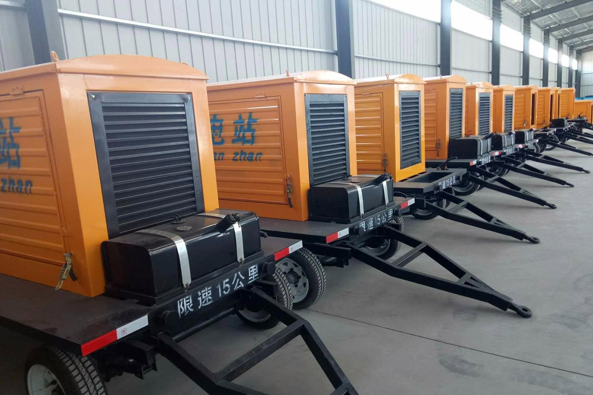 万载发电机租赁施工现场